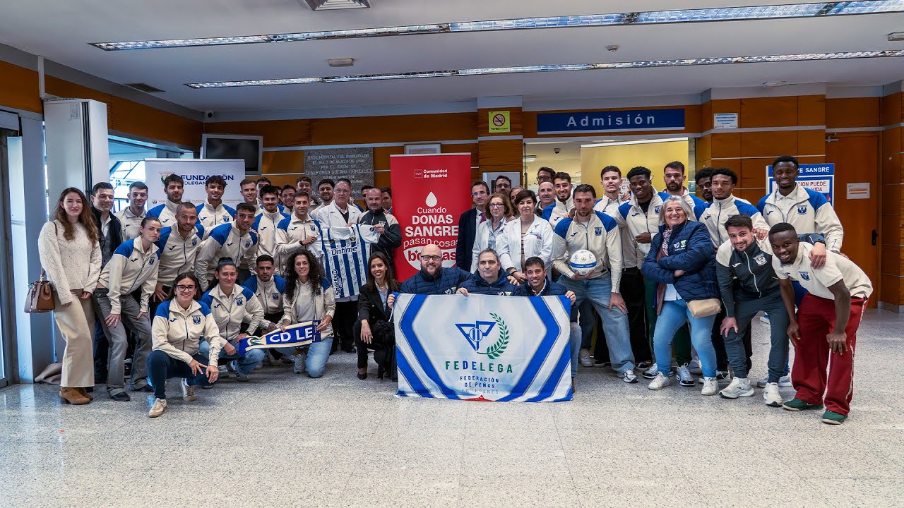 📹 El Leganés fomenta un año más el maratón de donaciones de sangre en el Hospital Severo Ochoa
